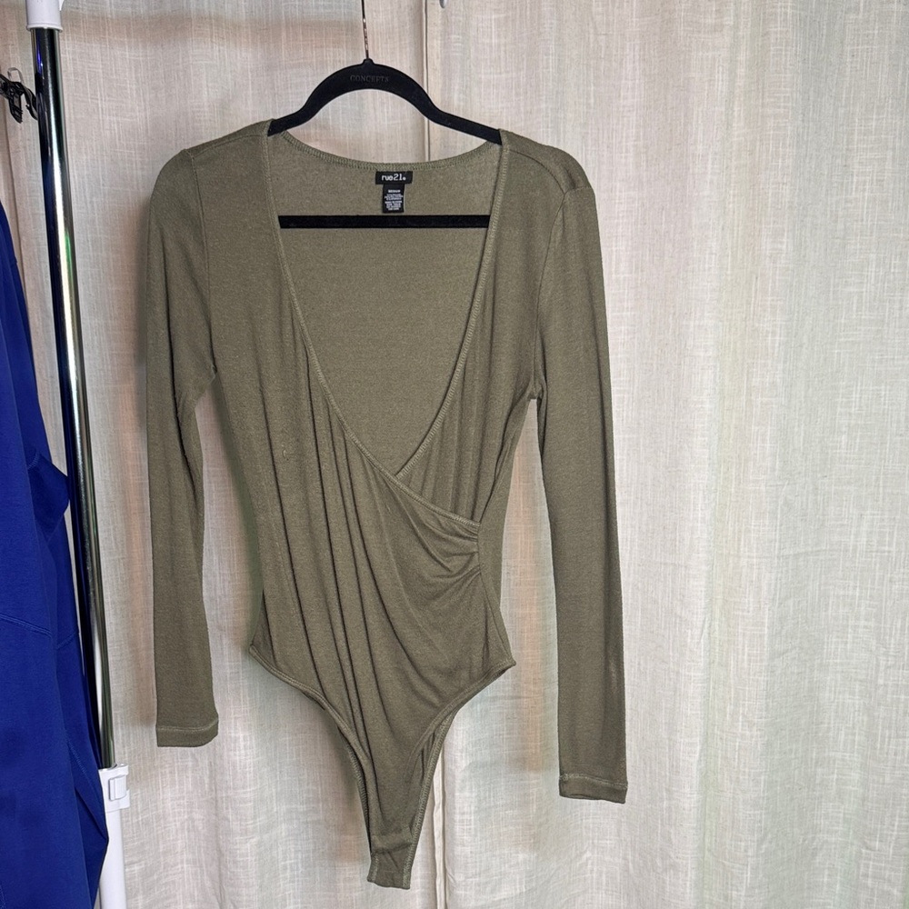 Rue21 Olive Long Sleeve Bodysuit